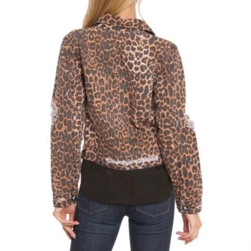 One Teaspoon Surrender Leopard Print Jean Jacket